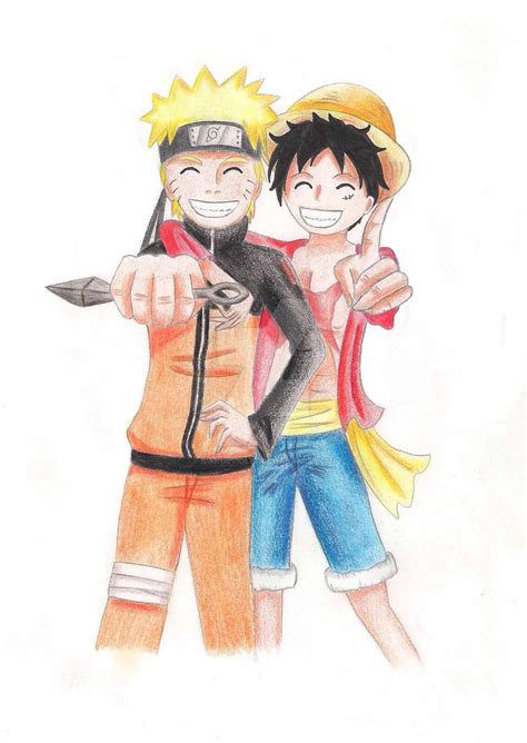 Naruto And Luffy By Nikkouviolet On Deviantart