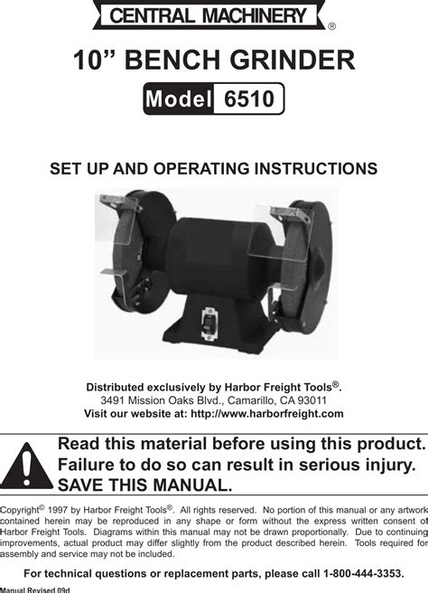 Harbor Freight 6510 Users Manual