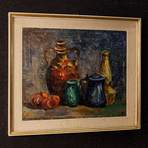 Italian Still Life Painting In Impressionist Style