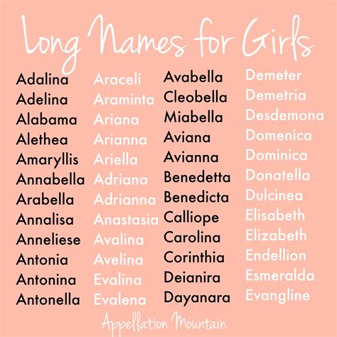 Long Names For Girls Elizabella And Anneliese