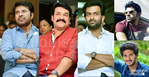 Mammootty and Mohanlal with juniors and Prithviraj, Nivin Pauly