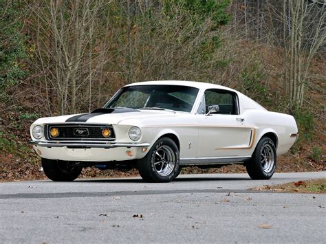 1968 Ford Mustang G T 428 Cobra Jet Fastback Muscle Classic G Wallpaper