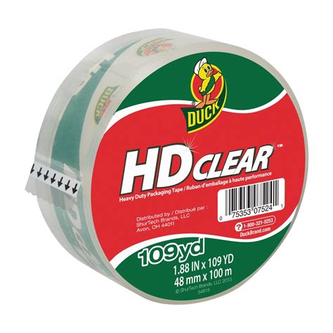 Duck Hd Clear Packing Tape 188 In X 109 Yd Clear 1 Count