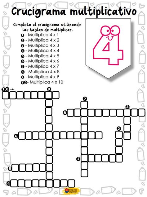 Crucigrama Multiplicativo 3 Imagenes Educativas