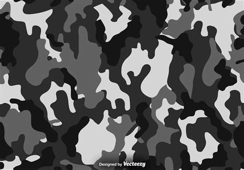 Vector Black And Grey Camouflage Pattern 135956 Vector Art At Vecteezy
