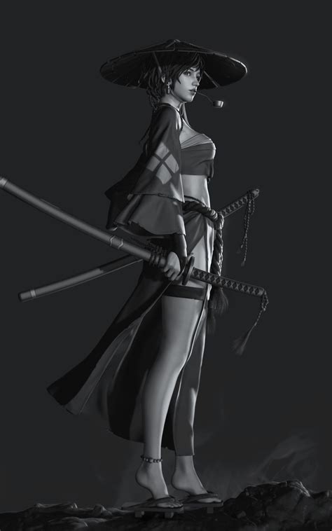 Female Samurai Character Design Warrior Woman