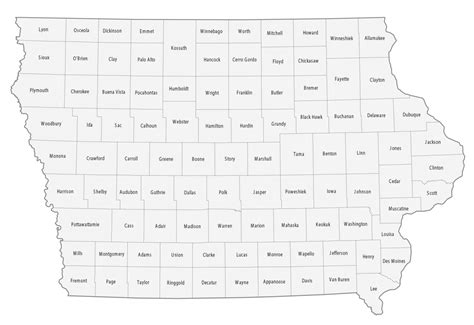 Map Of Counties In Iowa World Map