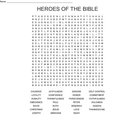 Printable Bible Word Search