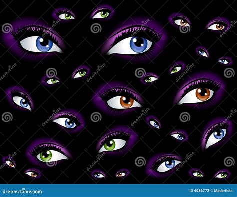Abstract Watching Eyes Background Stock Illustration Illustration Of