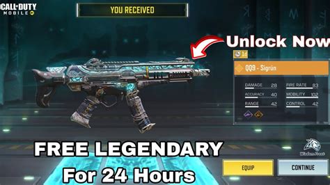 Free Legendary Qq9 Sigrun For 24 Hours How To Equip In Cod Mobile