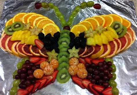 Beautiful Fruit Butterfly Made By A Friend Party Trays Party Platters