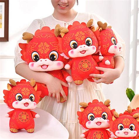 Chinese Dragon Mascots Chinese Dragon Plush Toy Chinese Dragon Stuffed