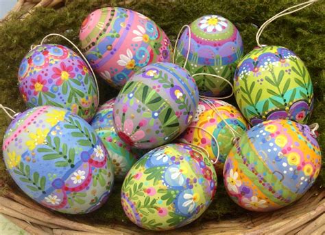 Basket Full Of Hand Painted Easter Eggs By Jone Hallmark Easter Eggs