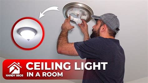 Install A Ceiling Light With No Existing Wiring Handybros Youtube