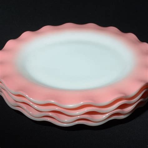Complete Your Set Vintage Milk Glass Crinoline Pink Hazel Etsy
