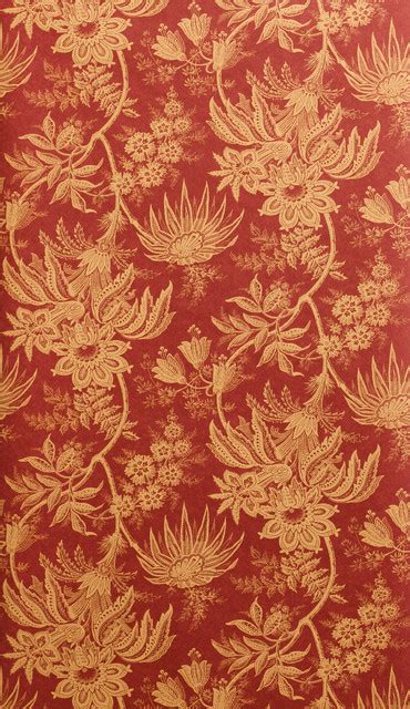 Red And Gold Floralfern Wallpaper Bolt Victorian Wallpaper By