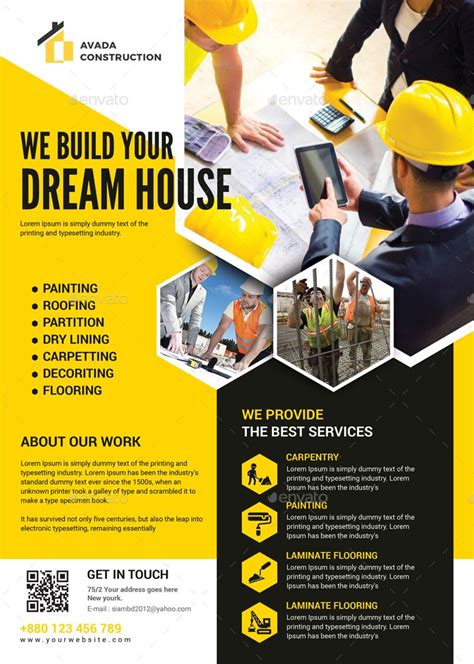 Construction Flyers Bundle Flyer And Poster Design Pamphlet Design