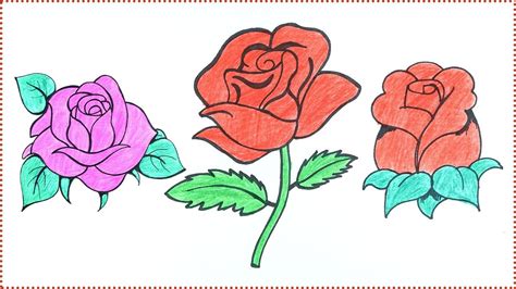 10 easy animal drawings for kids vol. How to Draw A Rose- Easy Rose Drawing Tutorial Step by Step