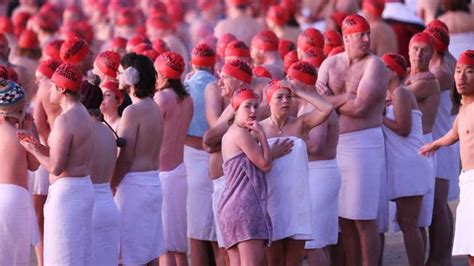 Nude Swimmers Brave Hobarts River Derwent For Dark Mofo Winter Solstice Event The Courier Mail