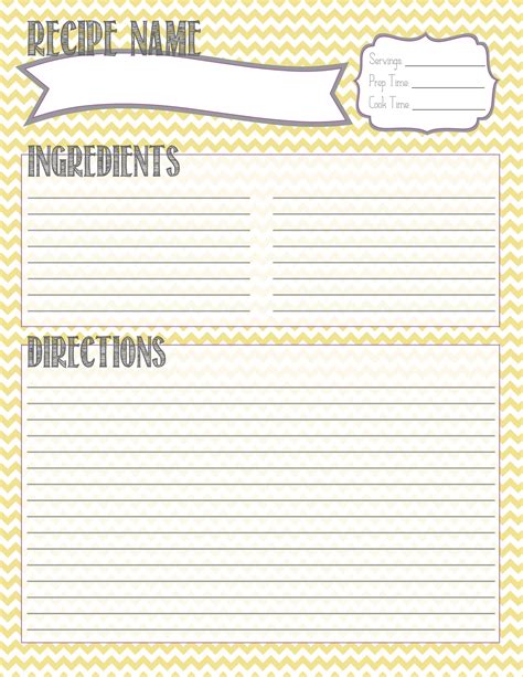 Printable Recipe Sheets Printable Word Searches