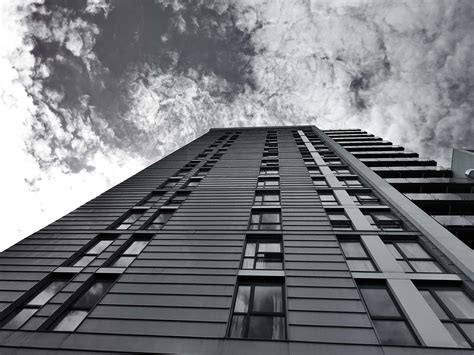Architecture Black And White Black And White Building Clouds