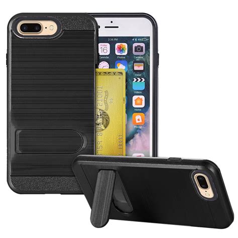 Check out our iphone 8 case with card holder selection for the very best in unique or custom, handmade pieces from our phone cases shops. For Apple IPhone 8 Plus / IPhone 7 Plus Brushed Shockproof With Kickstand Card Slot Holder Case ...