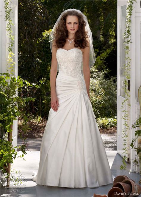 34 David S Bridal Satin Wedding Dress Pics