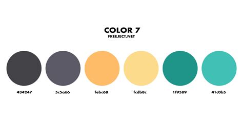 Color Palette PNG - 6 Color Combinations | FREEJECT | Color palette, Color, Palette
