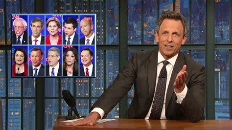 Watch Late Night With Seth Meyers Highlight Cnns Democratic Debate Night One A Closer Look