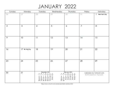 Vertex Printable Monthly Calendar 2022 Calendar Example And Ideas