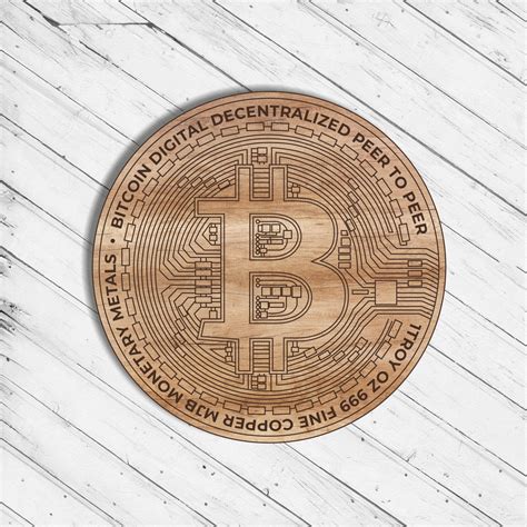 Bitcoin Engraving Laser Cut Dxf Glowforge Svg File Cnc Cutting Router