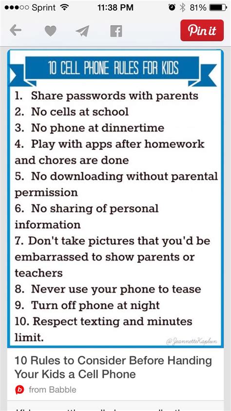 10 Cell Phone Rules For Kids Musely