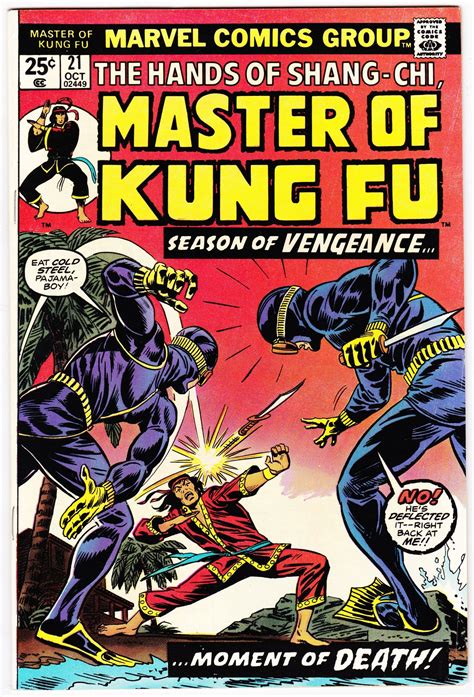 Master Of Kung Fu 21 1st Series 1973 October 1974 Marvel Etsy