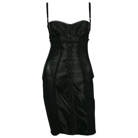 Dolce And Gabbana Black Lingerie Corset Bustier Dress For Sale At 1stdibs Dolce Gabbana Black