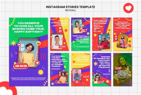 Free Psd Birthday Celebration Instagram Stories