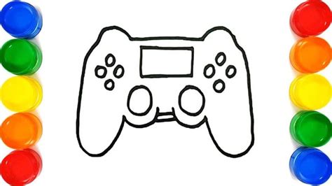 How To Draw A Game Controller Step By Step Very Easy For Kids Howto