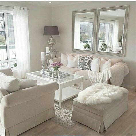 All White Transitional Living Room Cozy Chic In 2019