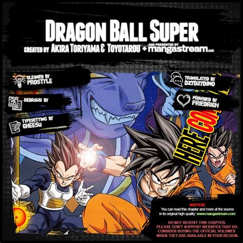 The initial manga, written and illustrated by toriyama, was serialized in weekly shōnen jump from 1984 to 1995, with the 519 individual chapters collected into 42 tankōbon volumes by its publisher shueisha. Dragon Ball Super 44 - Dragon Ball Super Chapter 44 - Dragon Ball Super 44 english - MangaReader ...