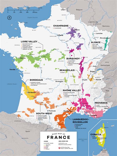 French Wine Regions Map Map Of The World