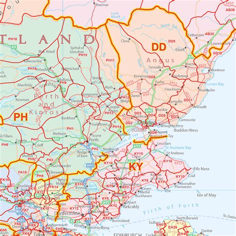 Scotland Postcode District Wall Map D Xyz Maps Vrogue Co
