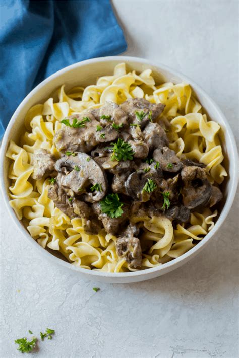 Complete the dish by serving it over buttered noodles. Slow Cooker Beef Stroganoff - Recipe Girl