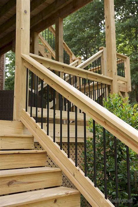 50 Deck Railing Ideas For Your Home 54 Outdoor Stair Railing Wood