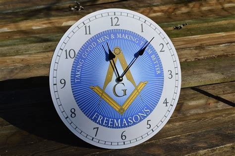 Masonic Square And Compasses Wall Clock Lodge Mason