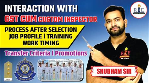 Job Profile Of GST Excise Cum Custom Inspector Inspector Training