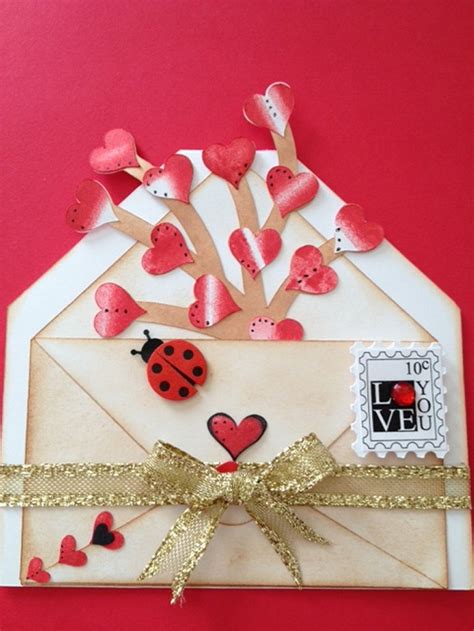 Craft Creations Valentine Envelope Shaped Card
