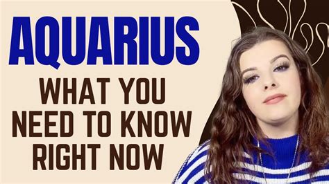 Aquarius What Do You Need To Know Right Now Youtube