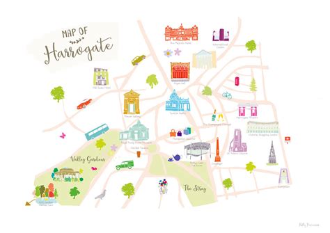 Map Of Harrogate By Holly Francesca