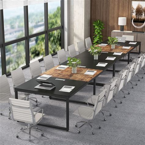 Buy Tribesigns 8ft Rectangular Conference Table With Metal Base 9448l