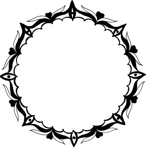 10 Circle Floral Frame Vector PNG Transparent SVG OnlyGFX