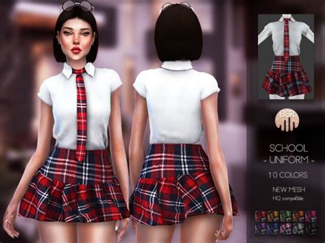 The Sims Resource School Uniform Bd99 By Busra Tr • Sims 4 Downloads